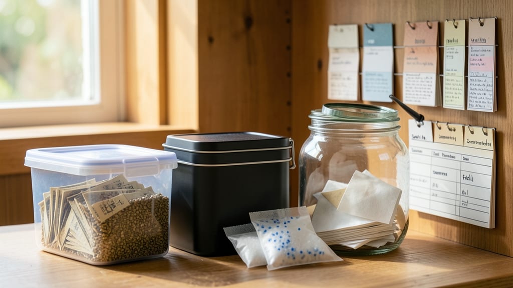 Seed Packet Storage: Airtight Containers With Humidity Control