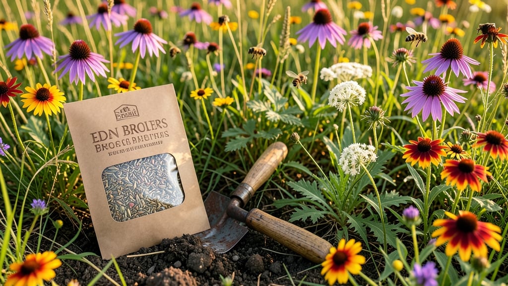 Eden Brothers Wildflower Seed Mix: Year-Round Blooms With Zero Waste Harvesting