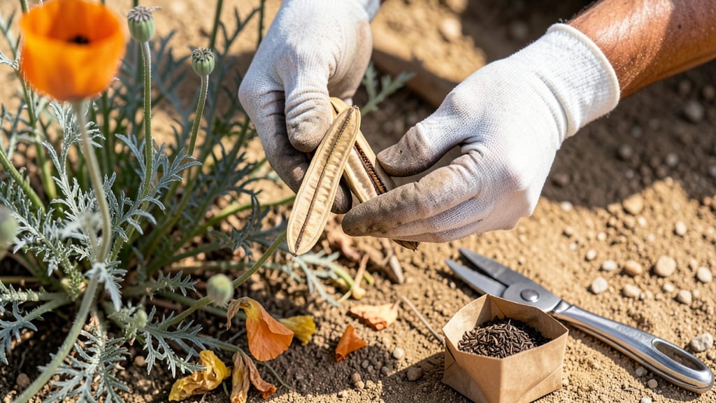 California Poppy Seed Pods: Twist-Free Harvesting for Viable Seeds